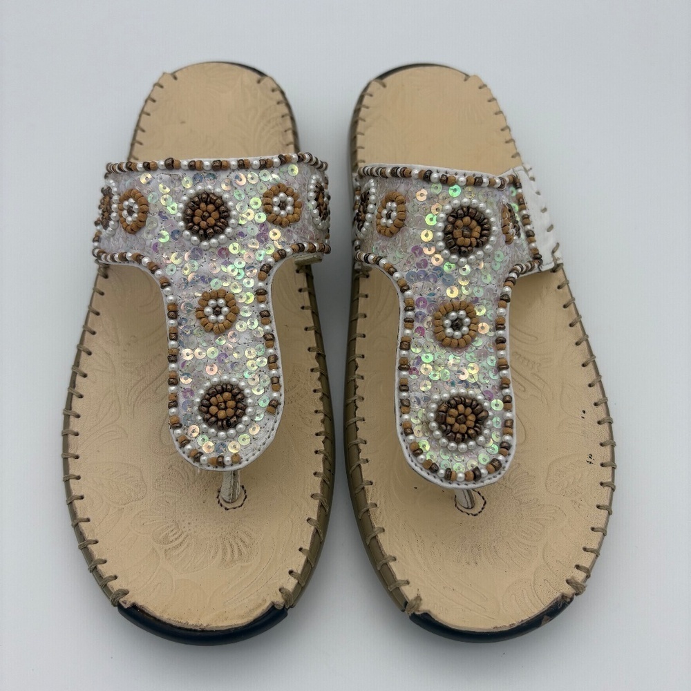 Josef Seibel "The European Comfort Shoe" Tracy Style Sequin/Beaded Sandal
